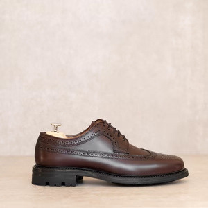 Brogues - Sapatos derby de couro granulado tricolor