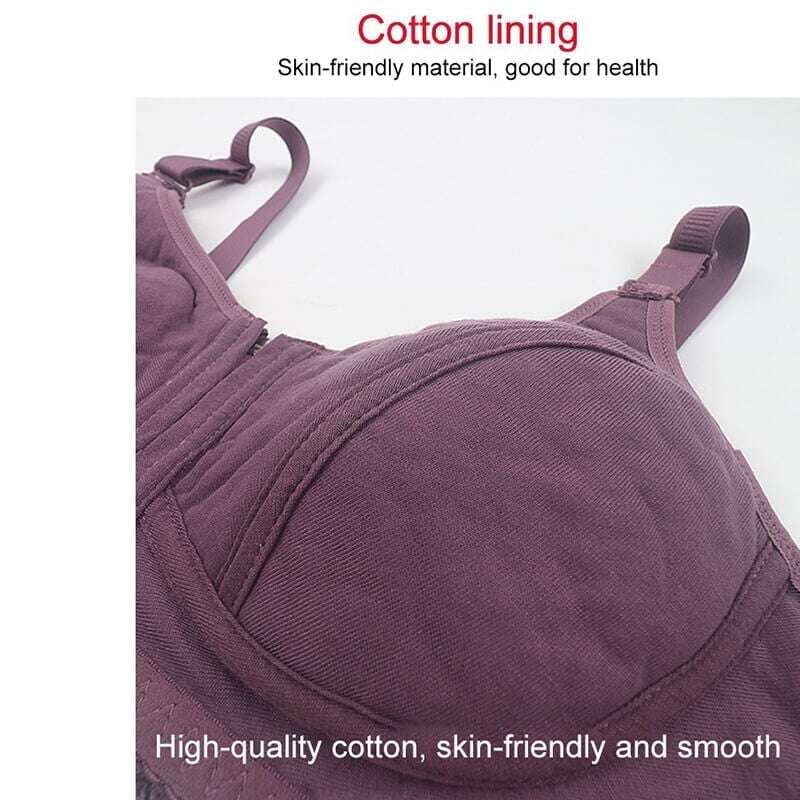 Дамски сутиен голям размер с цип отпред💖