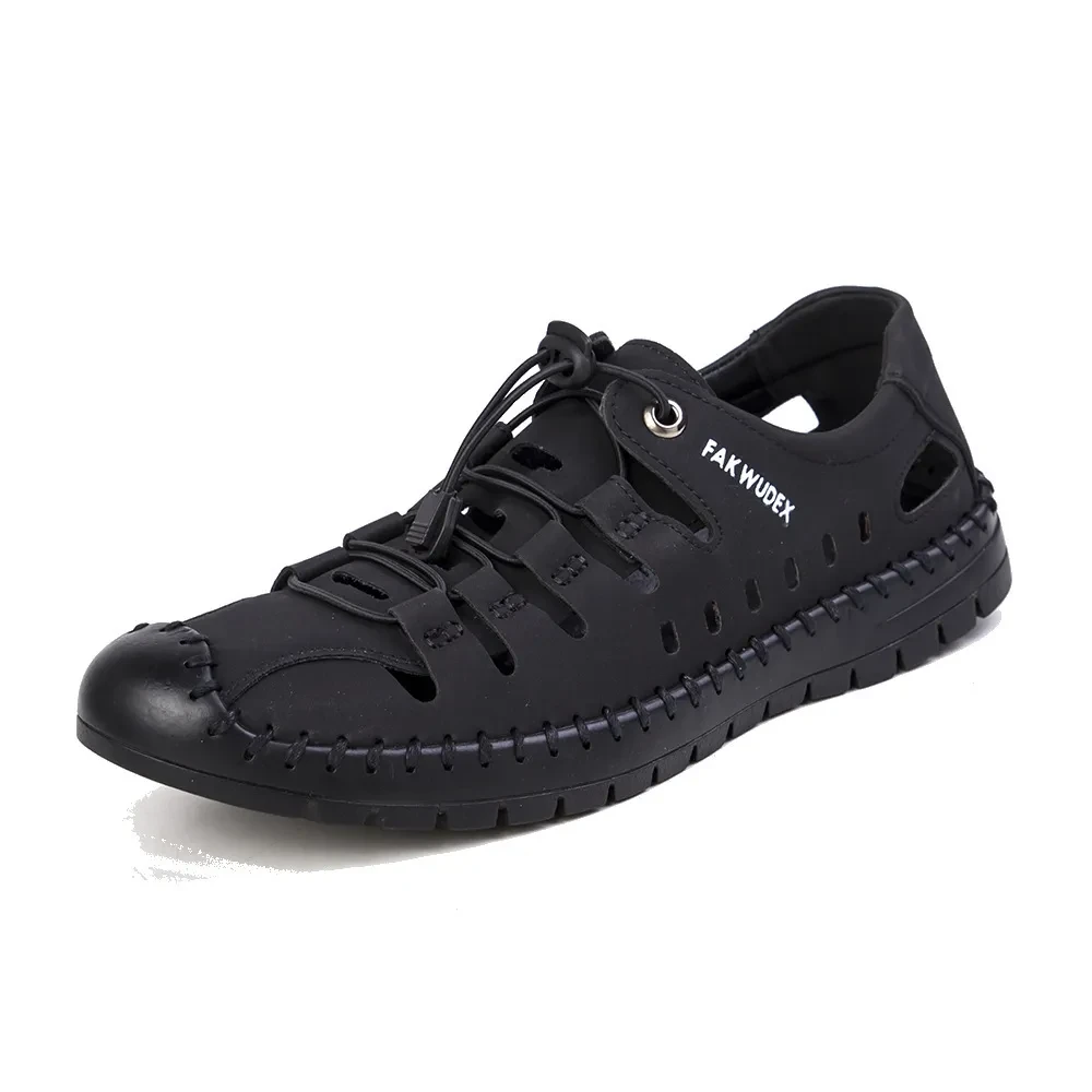 2023 nowe męskie skórzane buty wiosenne i letnie buty baotou hole trend fashion casual oddychające buty typu tide