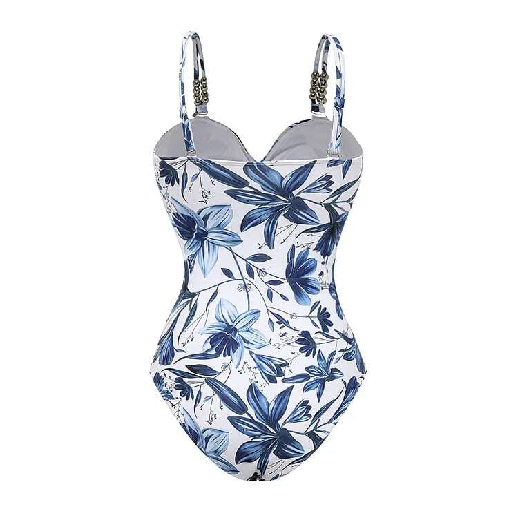 2025 New 🩱 Floral Print Two Piece Swimsuit Set
