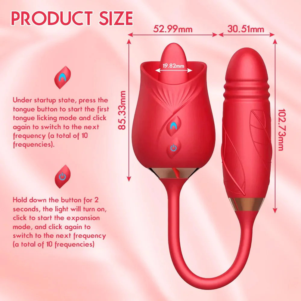 🎁Promoção imperdível de 2025👩Dispositivo de descompressão premium Rose com 10 modos de conforto