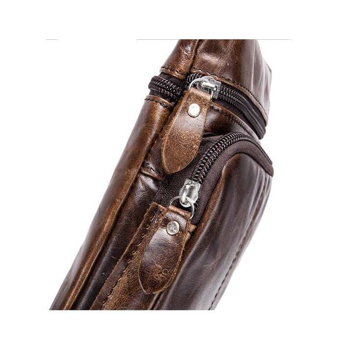 Męska skórzana mała torba listonoszka Crossbody