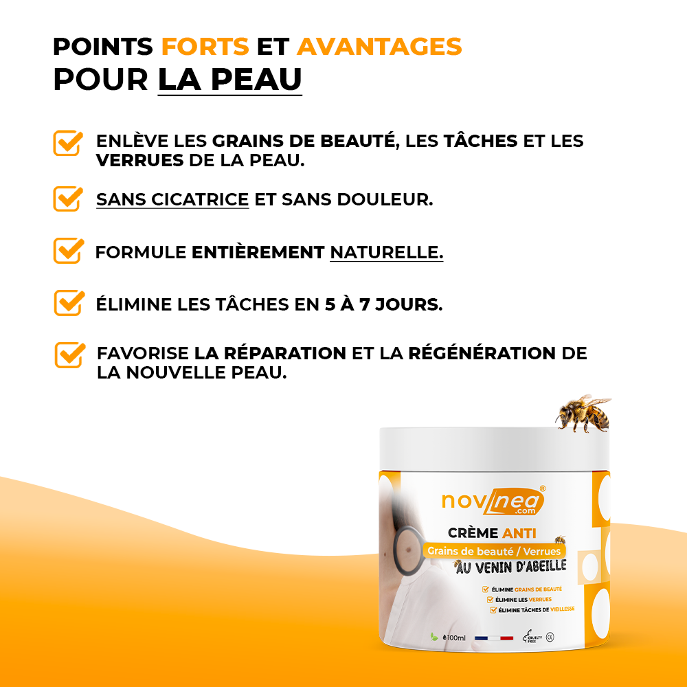Creme anti-verrugas e verrugas com veneno de abelha