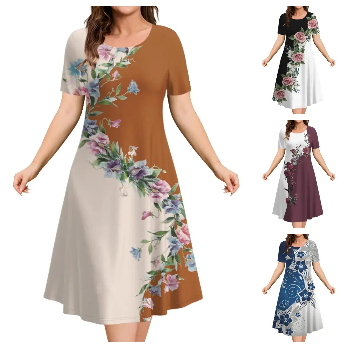 😍【XS-5XL】Roupas estampadas femininas europeias e americanas