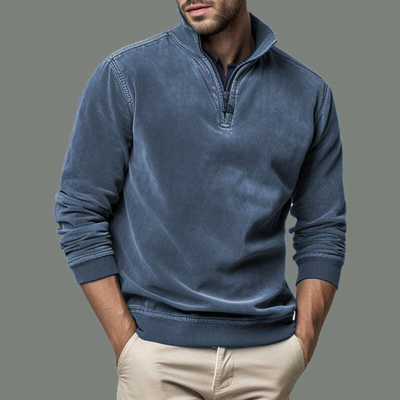 M-4XL🔥Moletom com capuz vintage com zíper masculino