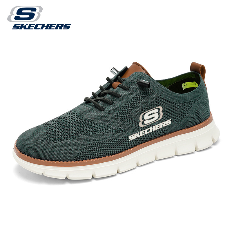 Novos mocassins leves com atacadores da Skechers, casuais, respiráveis ​​e voadores