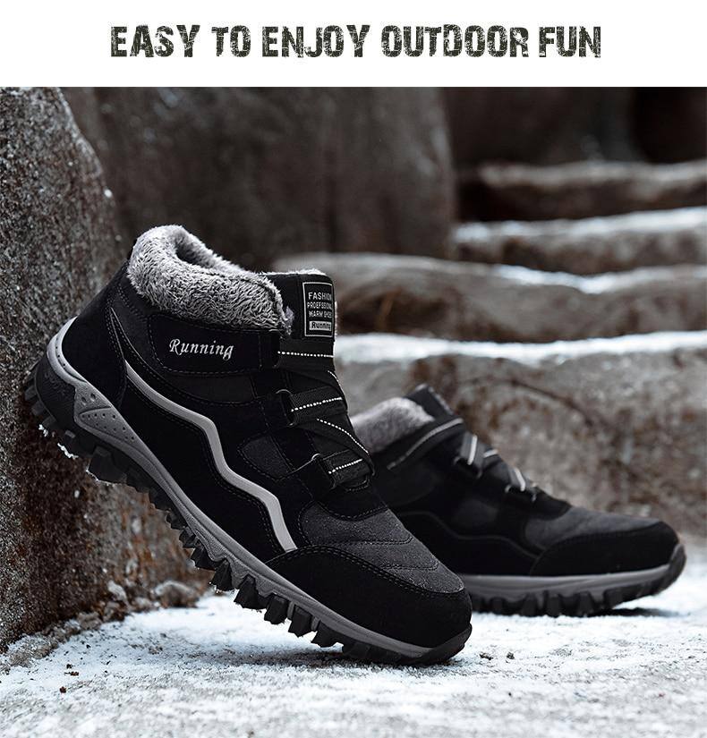 Glacial Comfort - Botas de corrida impermeáveis ​​unissex com velcro