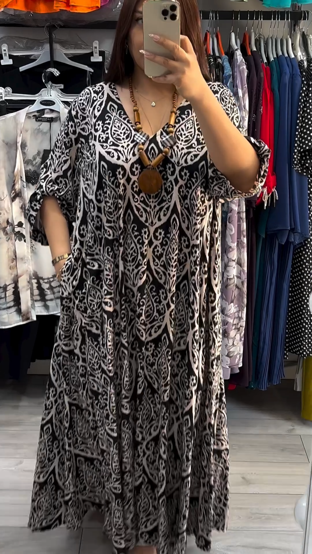 🔥💖【S-5XL】Стилна рокля с графичен принт