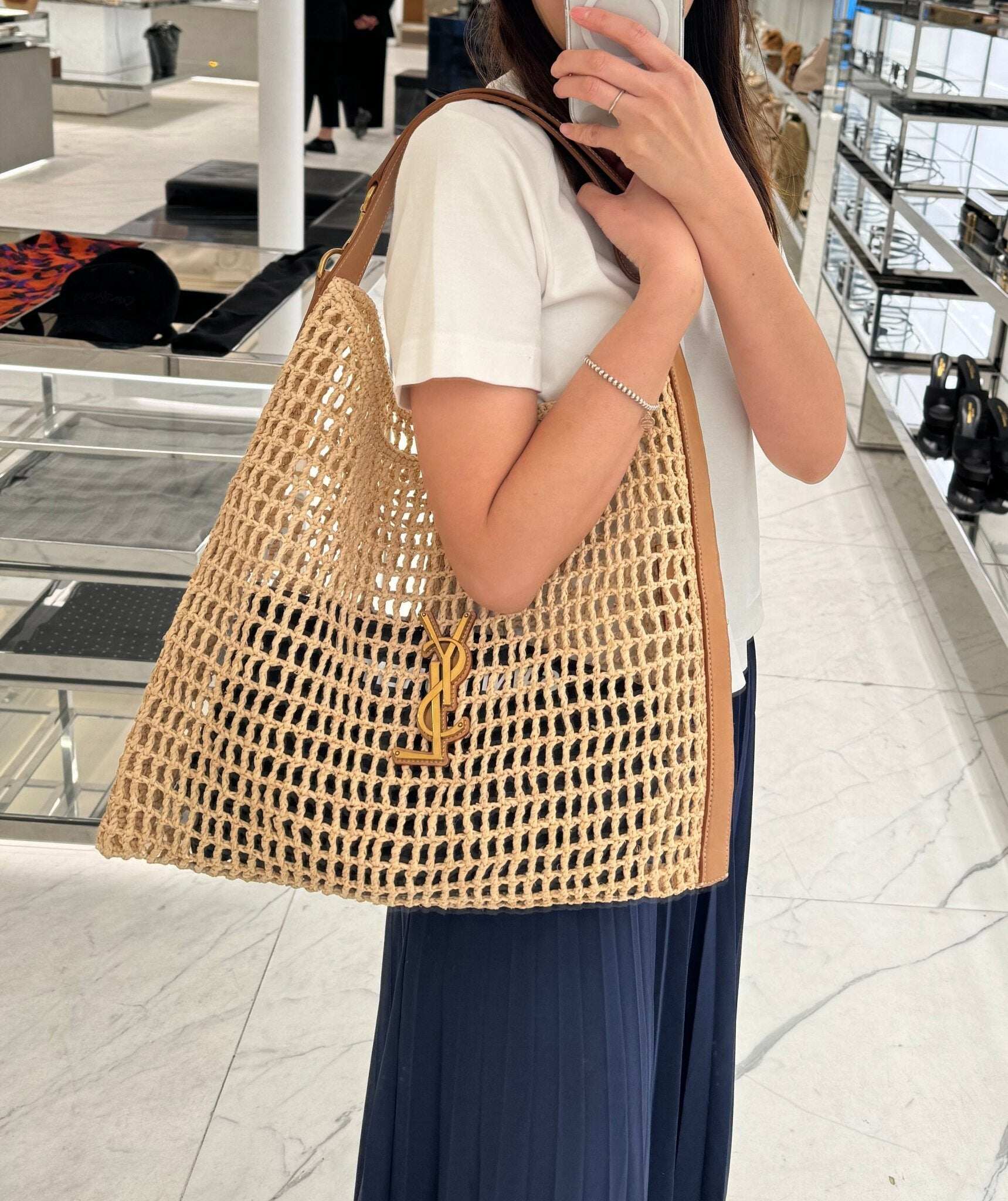 Bolsa YSL SAINT LAURENT Raffia Oxalis (Multicolorida)