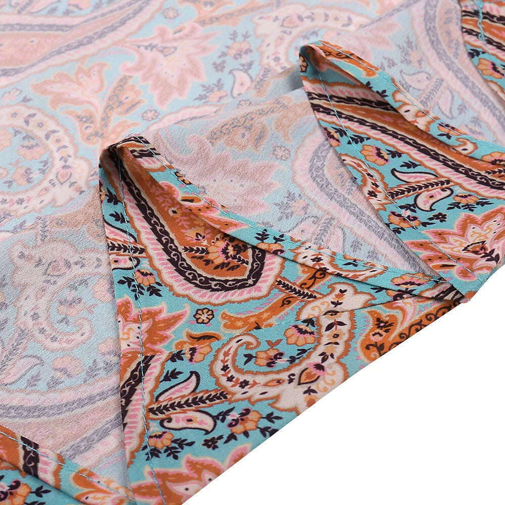 Нова рокля 2022 рокля с V-образно деколте и цветя Летен стил