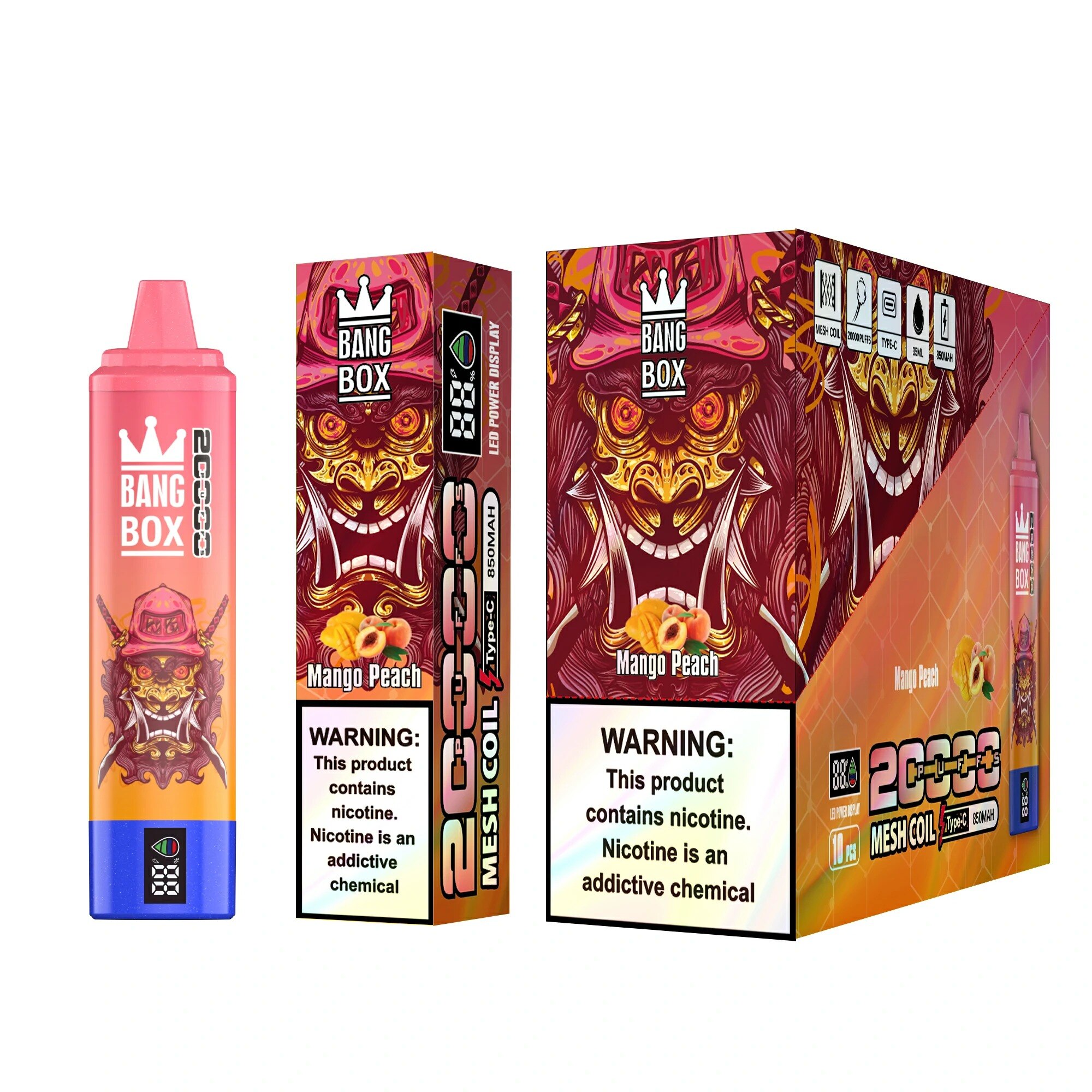 Bang Box 20000 Puffs Vape 0% 2% 3% 5% Low Nicotine Rechargeable Bulk Buy Disposable Vape Wholesale