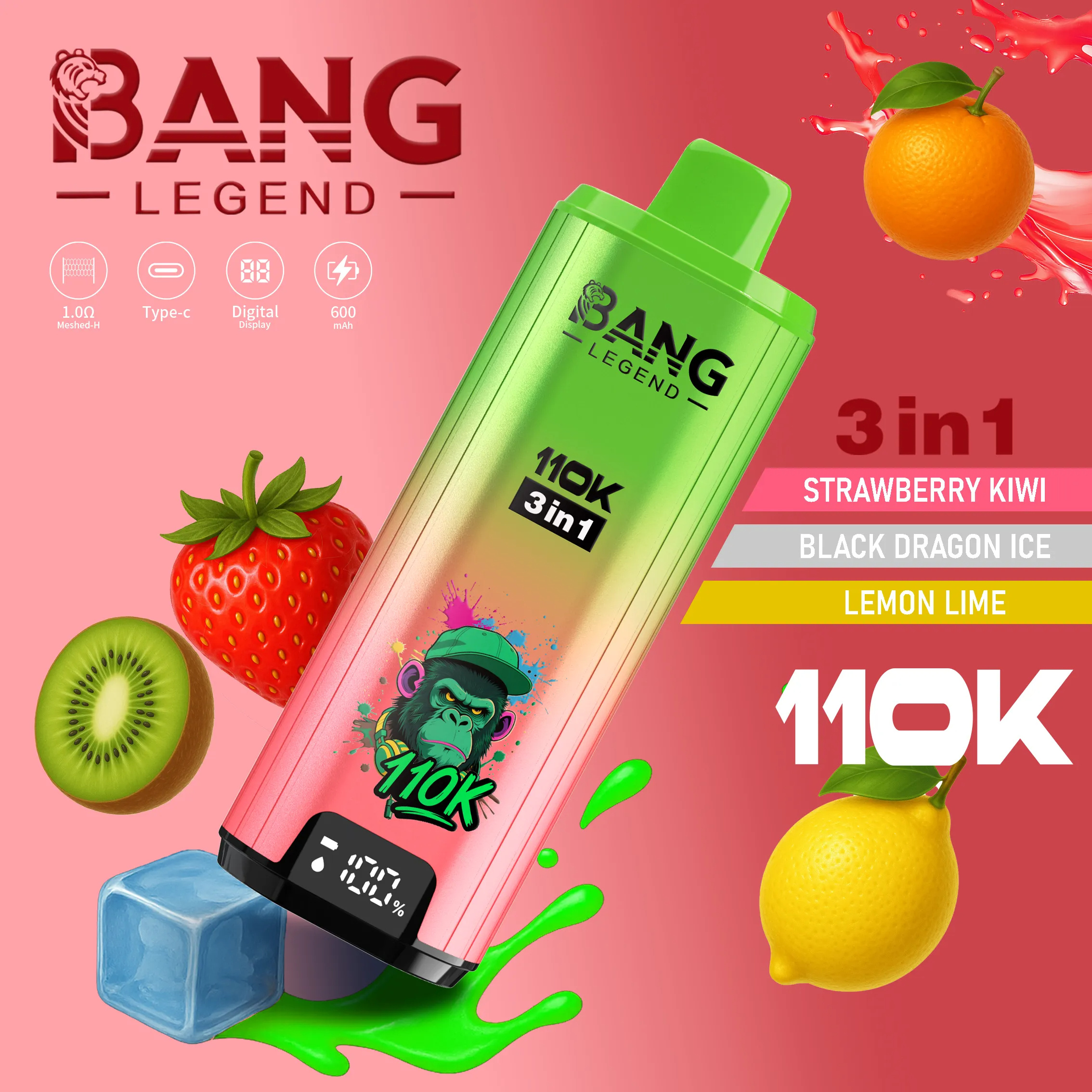 Bang Legend 110K Puffs Eldobható Vape – 12 íz | 3 az 1-ben íz-