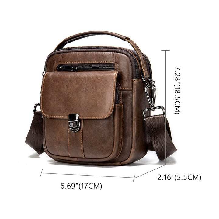 Męska torba wycieczkowa z prawdziwej skóry Crossbody torba na ramię Vicochic
