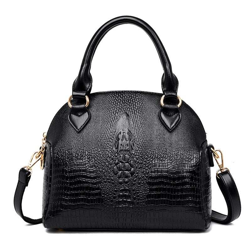 2024 Bolsa crossbody feminina com padrão de crocodilo