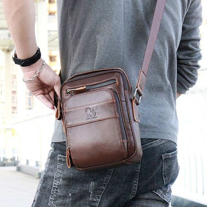 Skórzane męskie torby na ramię Crossbody Messenger Bag