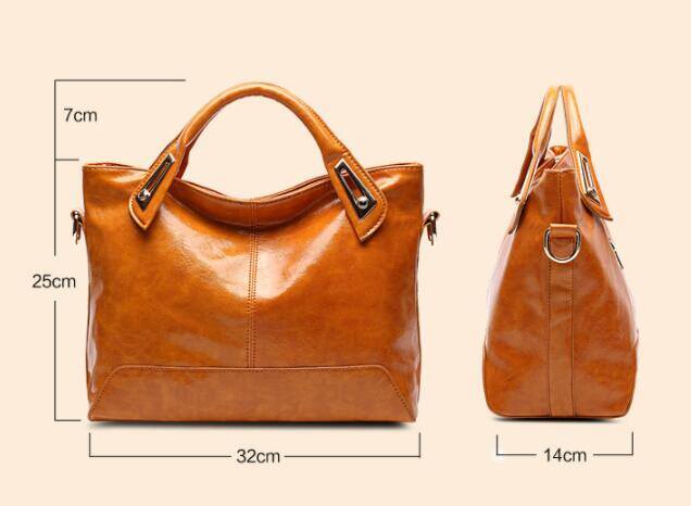 Leather shoulder bag