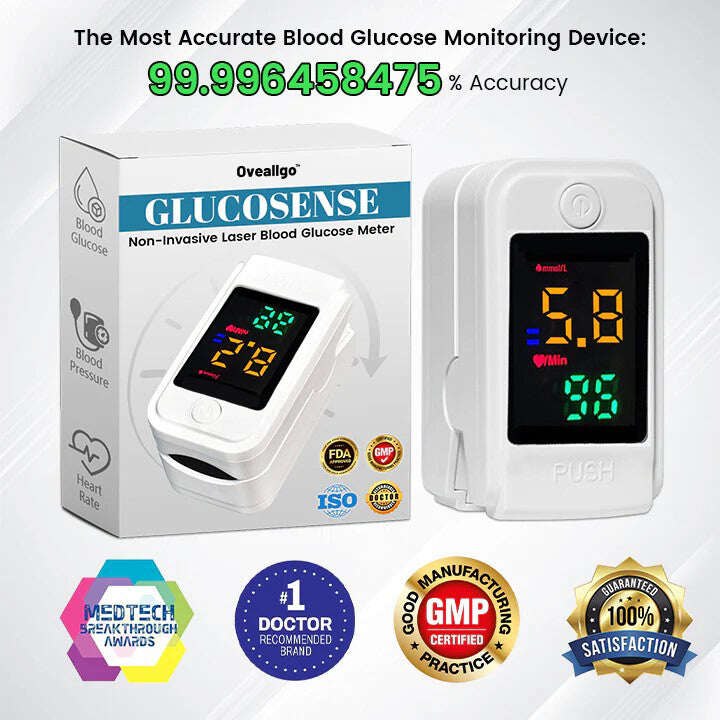 【OFFICIAL STORE】 Oveallgo™ Glucosense ULTRA Non-Invasive Laser Blood Glucose Meter [99.9%Accuracy 👍 Latest R&D in Medical Technology]
