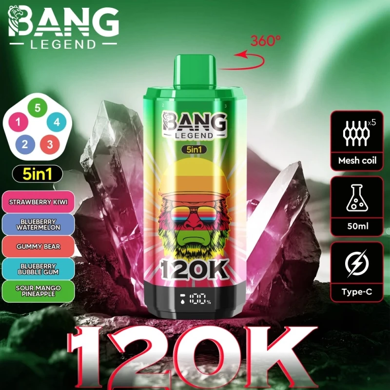 Bang Legend 120K Watermelon Ice & Mixed Berries & Apple Pear & Blueberry Mint & Summer Time