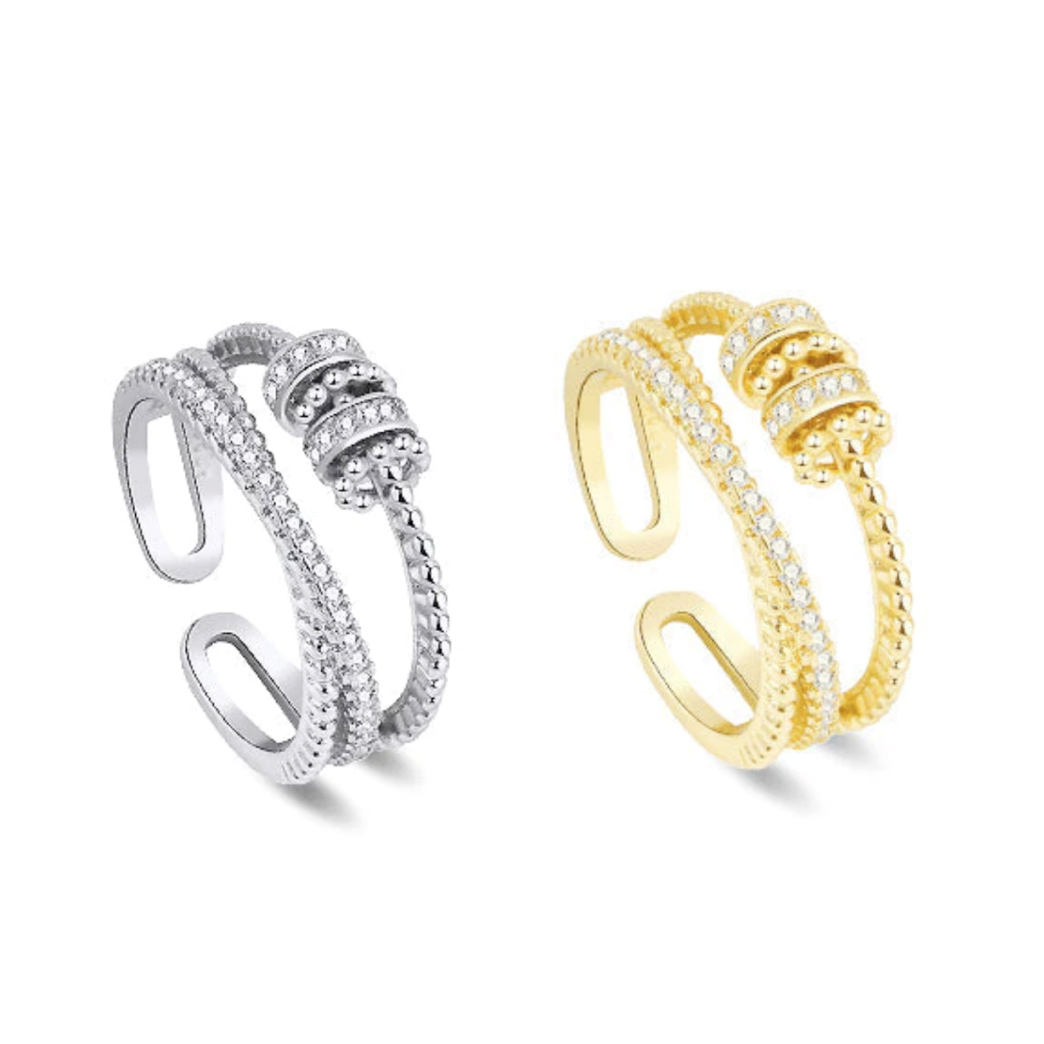 TANSIO Treanic anel triplo de fiação