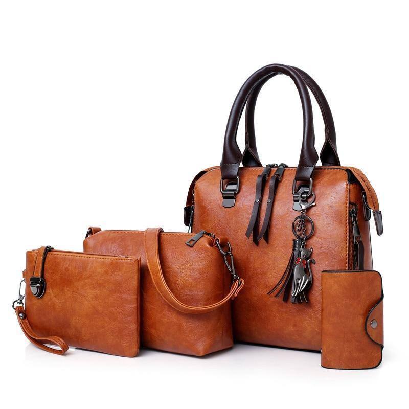 🔥OFERTA POR TEMPO LIMITADO - Conjunto de 4 peças de bolsas femininas