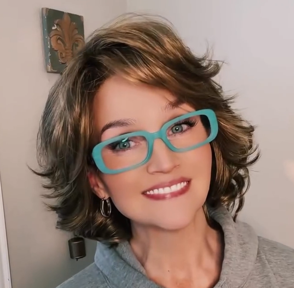 Fluffy Curls Hair Oblique Bangs Short Hair Wig