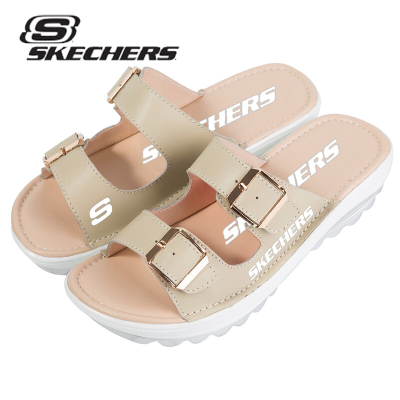 Új Skechers tavaszi-nyári női szandálok dupla bőr csattal és kényelmes pántokkal