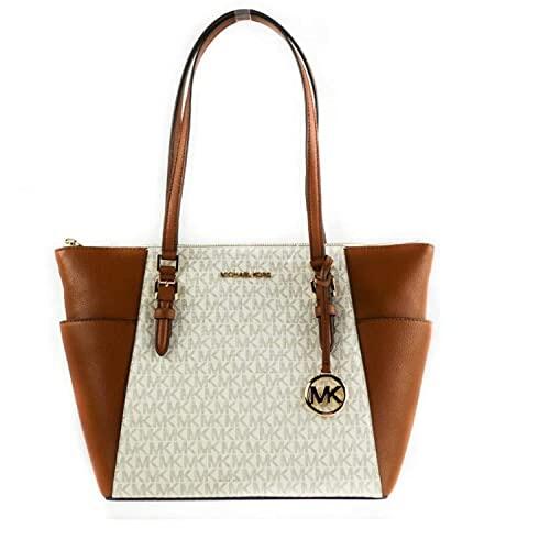 Michael Kors Charlotte Bolsa grande com zíper superior