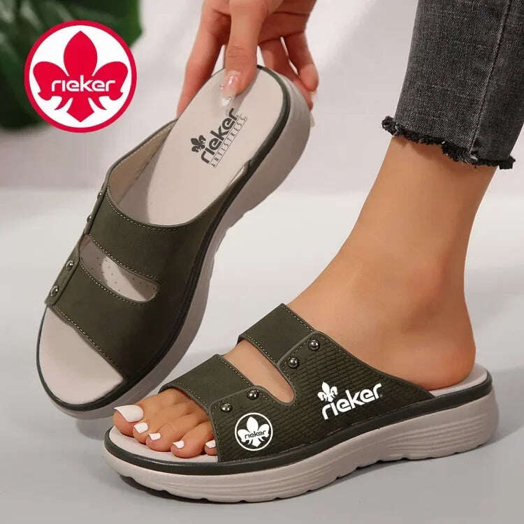 New fashionable sandals made of soft leather RIEKER@