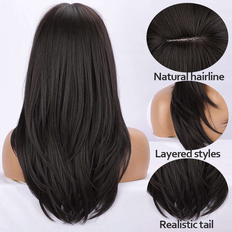 Ins Hot Ombre Blonde Wig with Bangs Long Curly Wig