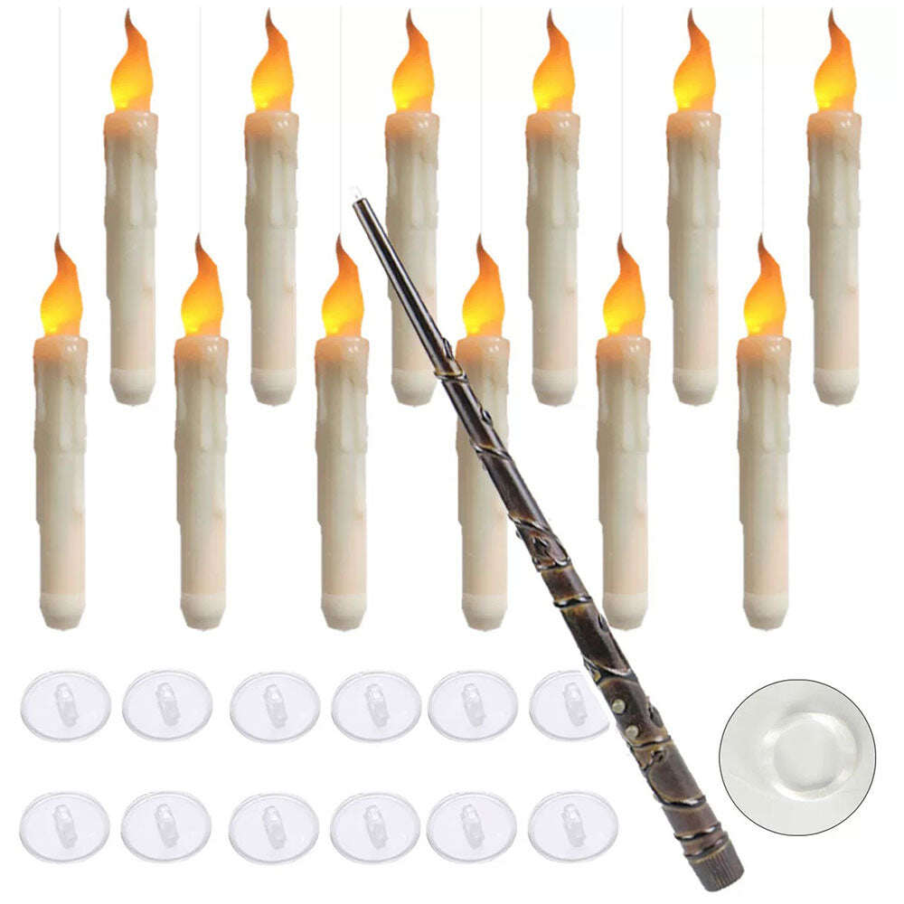 🕯️Velas flutuantes com controle remoto de varinha