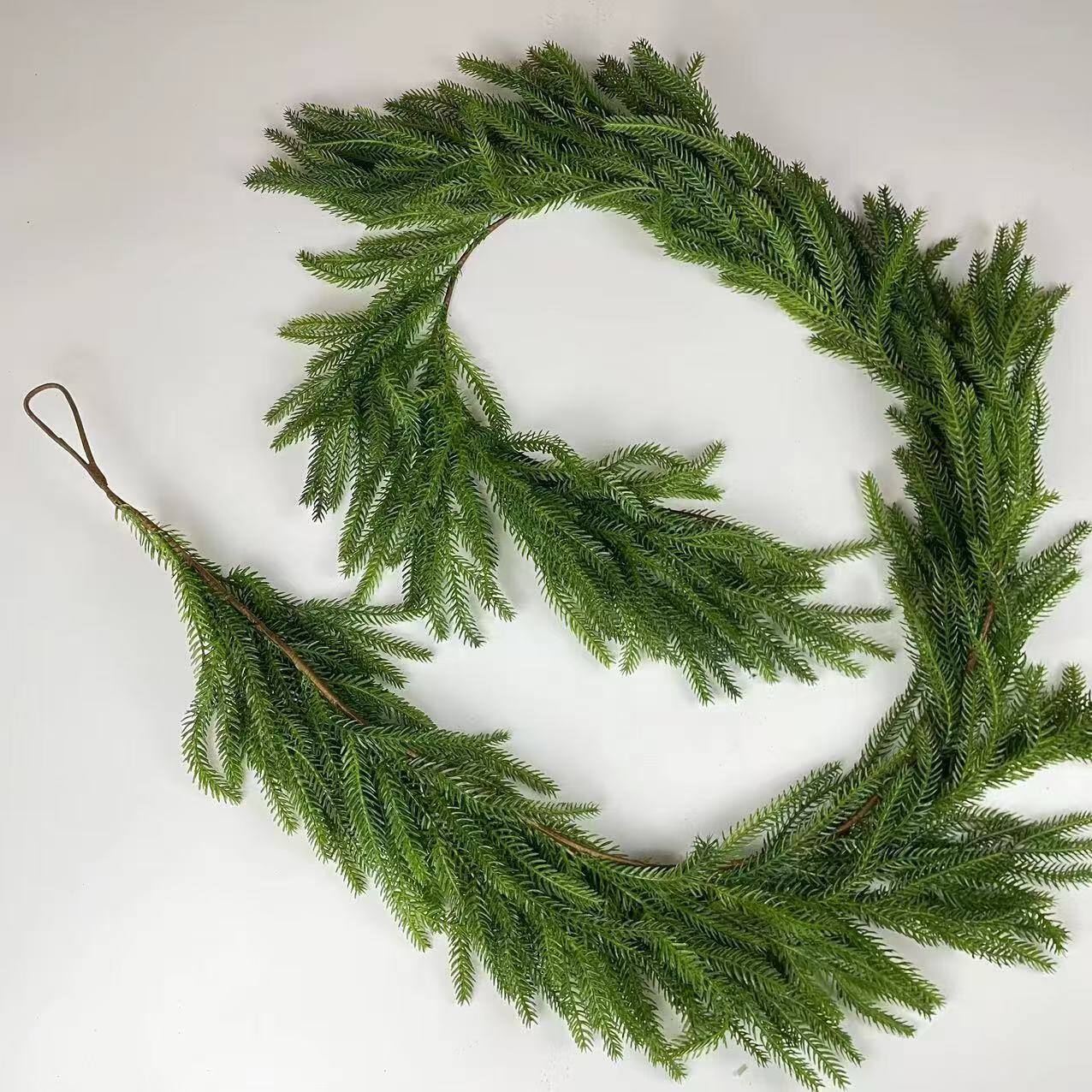 🎄Liquidação de Natal antecipada com 49% DE DESCONTO🔥Verduras naturais de Natal - Guirlanda de pinheiro Norfolk Real Touch