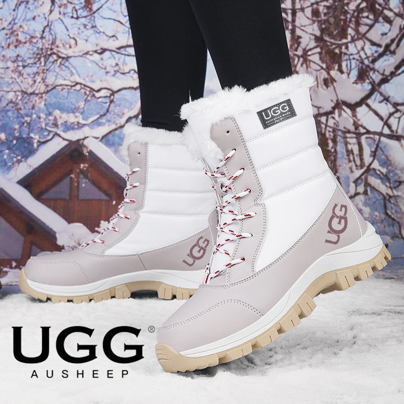 Új bársony meleg és kopásálló divatos magas derekú hócsizma-UGG