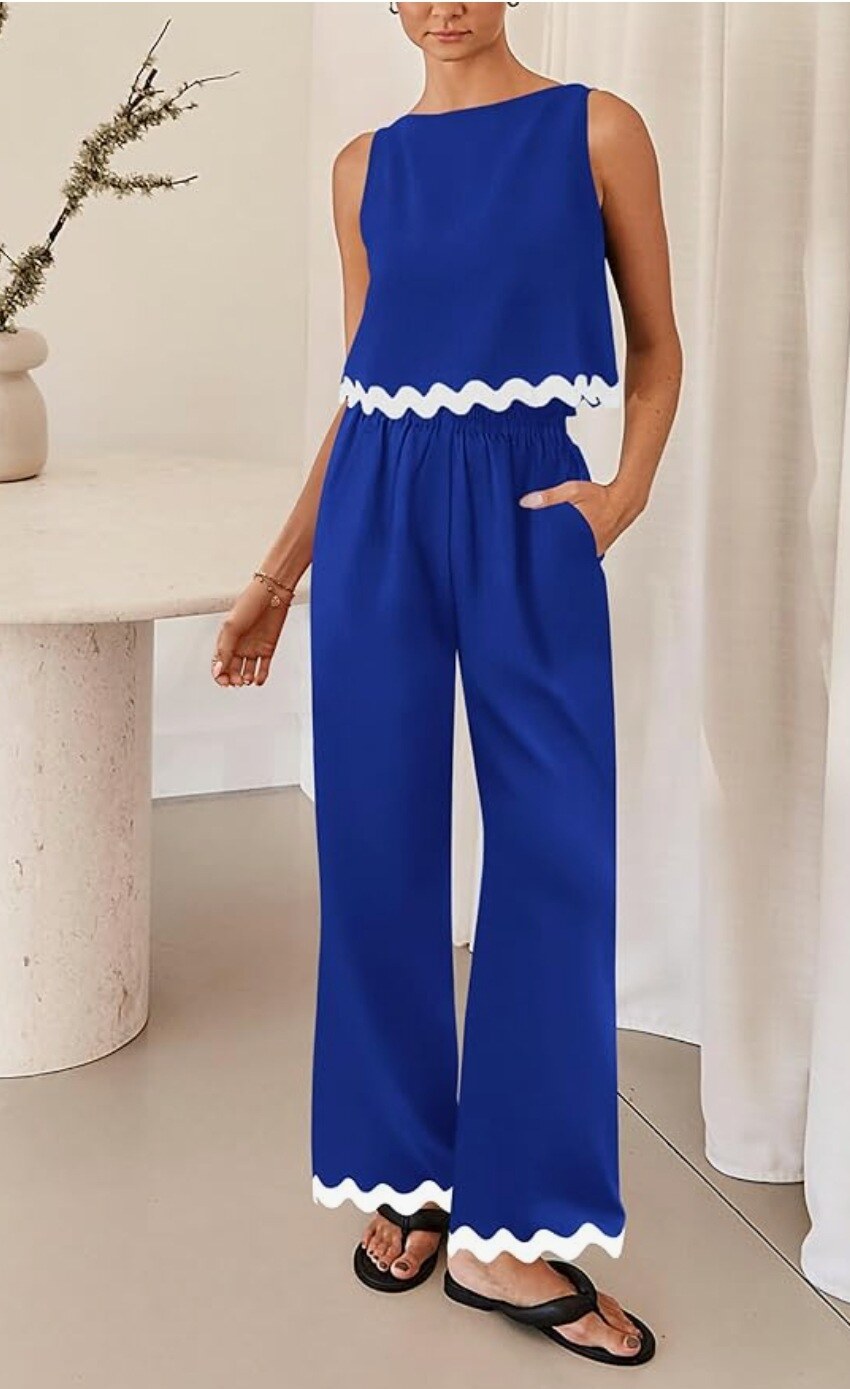 2024 primavera e verão feminino algodão e linho casual conjunto de 2 peças sem mangas colete curto topo solto