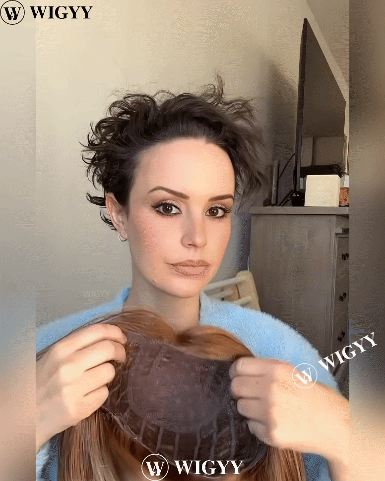 Wigyy Peruca Bob com Destaque em Morango
