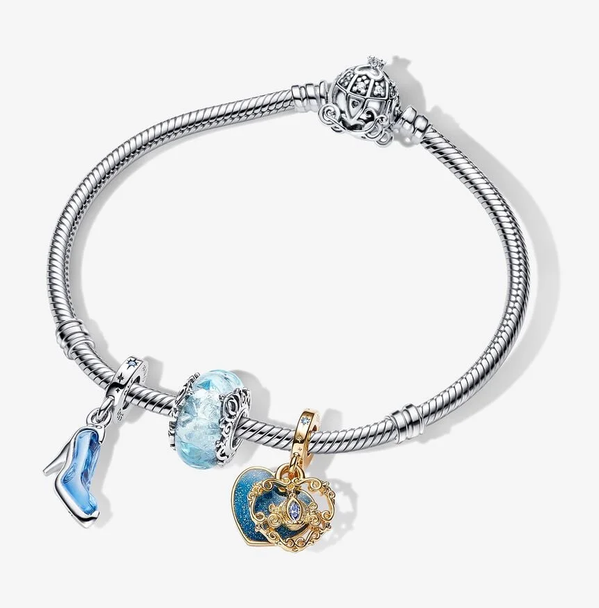 Set brățară cu farmec triplu Disney Cenușăreasa