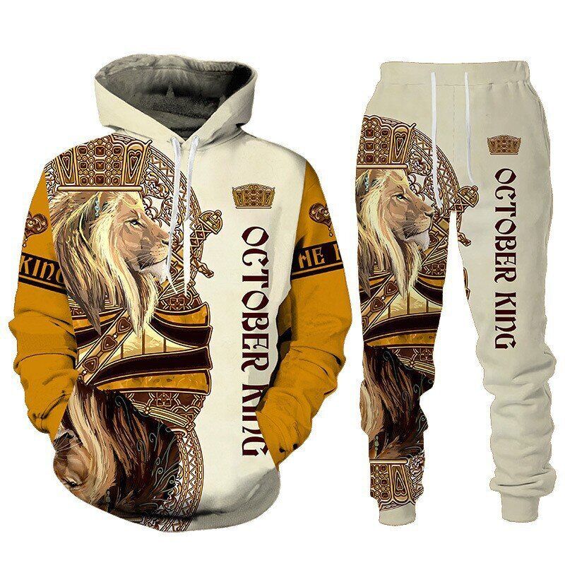 HOODIE LEÃO 3D MASCULINO