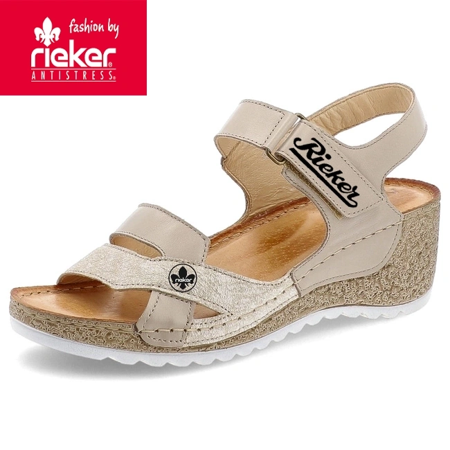 Sandały Rieker® Modne damskie buty na koturnie