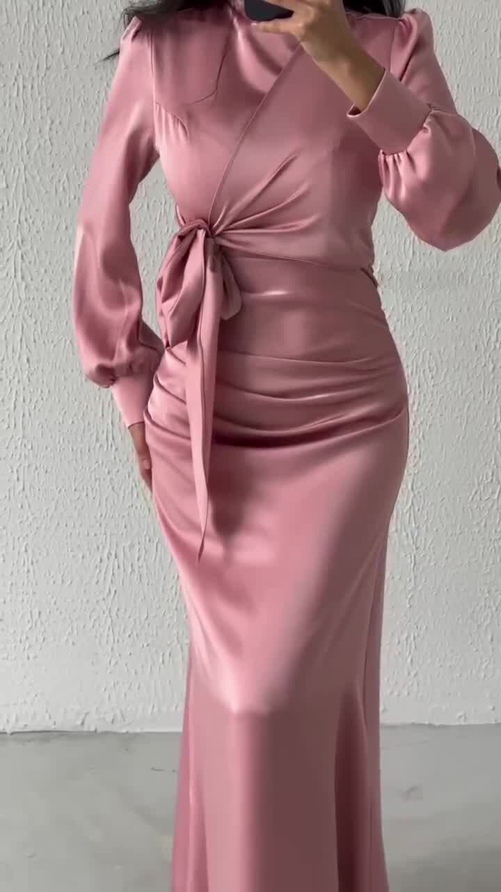 Nova primavera e verão vestido com cintura emagrecimento vestido de cintura alta temperamento saia para mulher