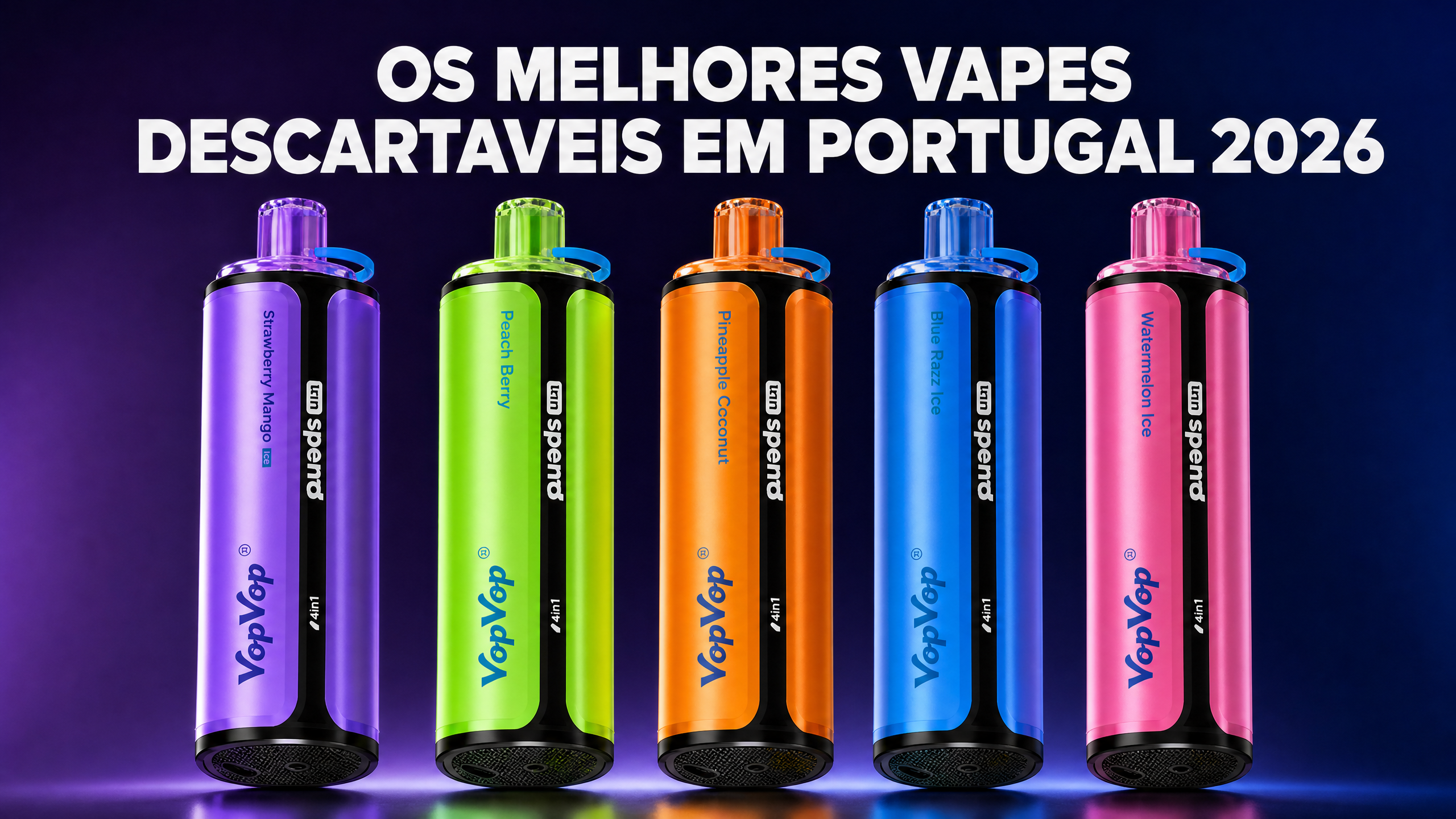 Os 5 melhores vapes descartáveis em Portugal para 2026 — ranking BangBox