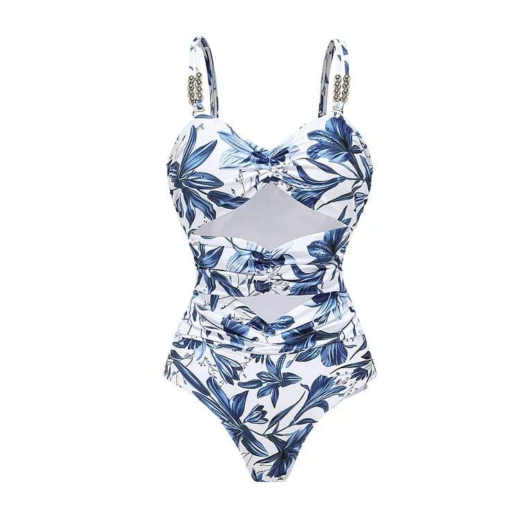 2025 New 🩱 Floral Print Two Piece Swimsuit Set