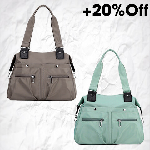 ✨Bolsa de ombro de nylon com vários bolsos à prova d'água de grande capacidade