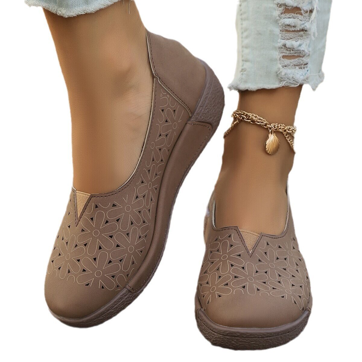 2025 sapatos femininos casuais de sola grossa primavera e verão