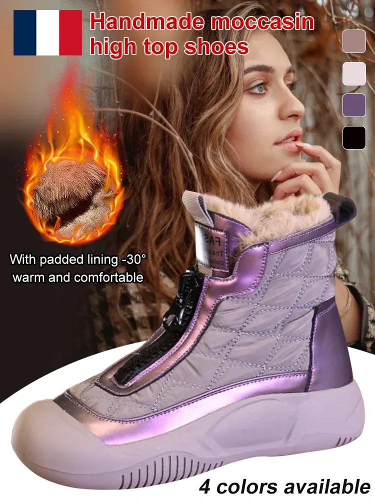 Sapatos de cano alto mocassim feitos à mão