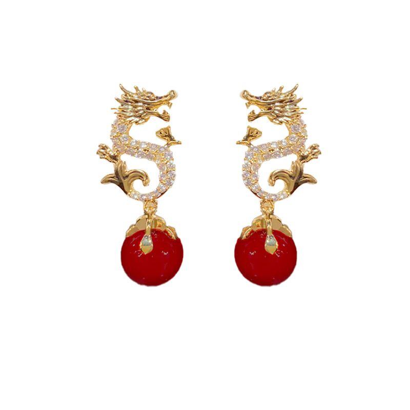 Драконови обеци с перли -- (Помага ви да получите това, което искате!)