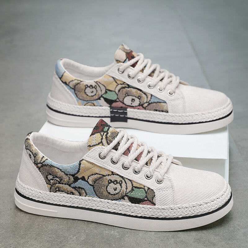 2024 nova luz luxo estilo quente sapatos masculinos de lona feitos à mão, casual, casual, versátil, respirável, na moda