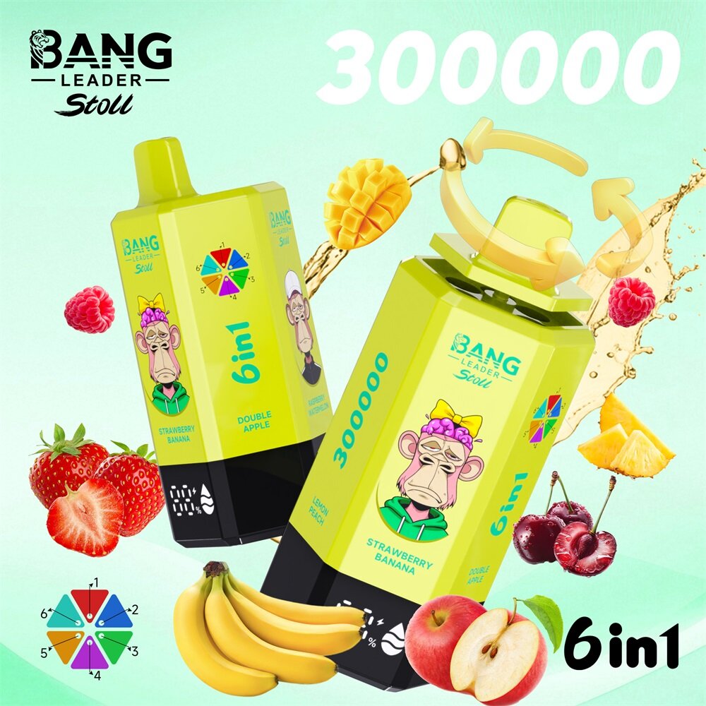 BANG-LEADER Vaporizador Eletrônico, 6 Sabores (300.000 Inalações)