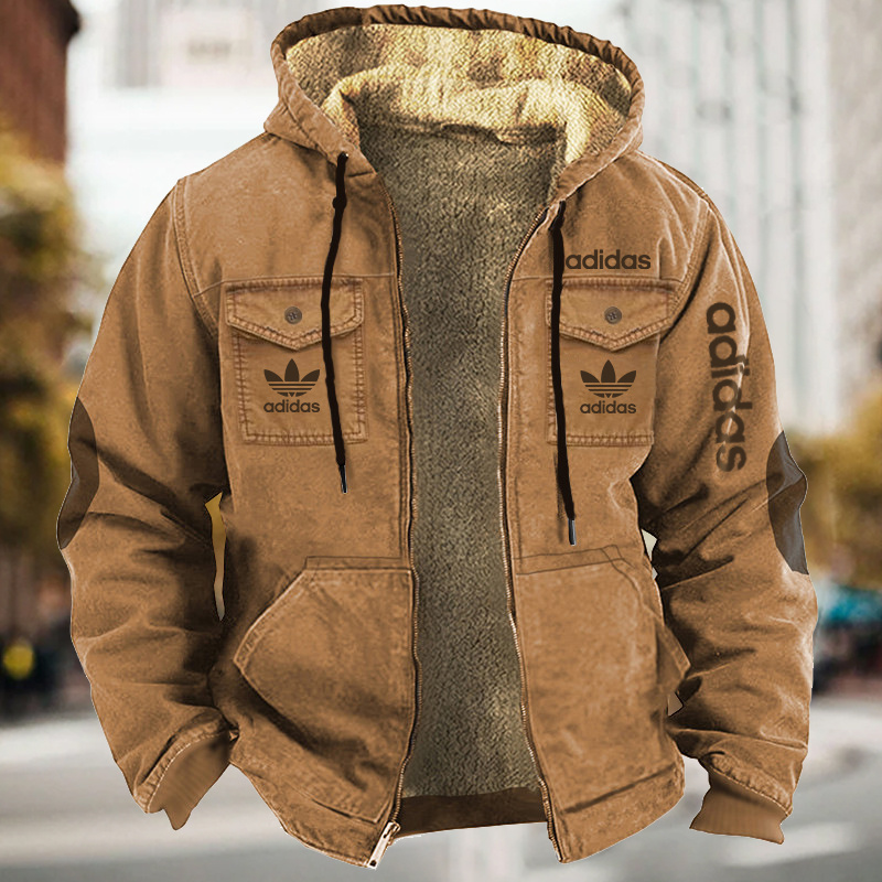 Jaqueta quente de lã masculina Adidas® 2023 nova