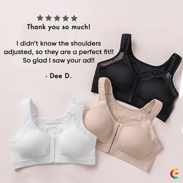 🥰 【3/6 peças】👙【40-120kg】Soutien de suporte com cobertura total