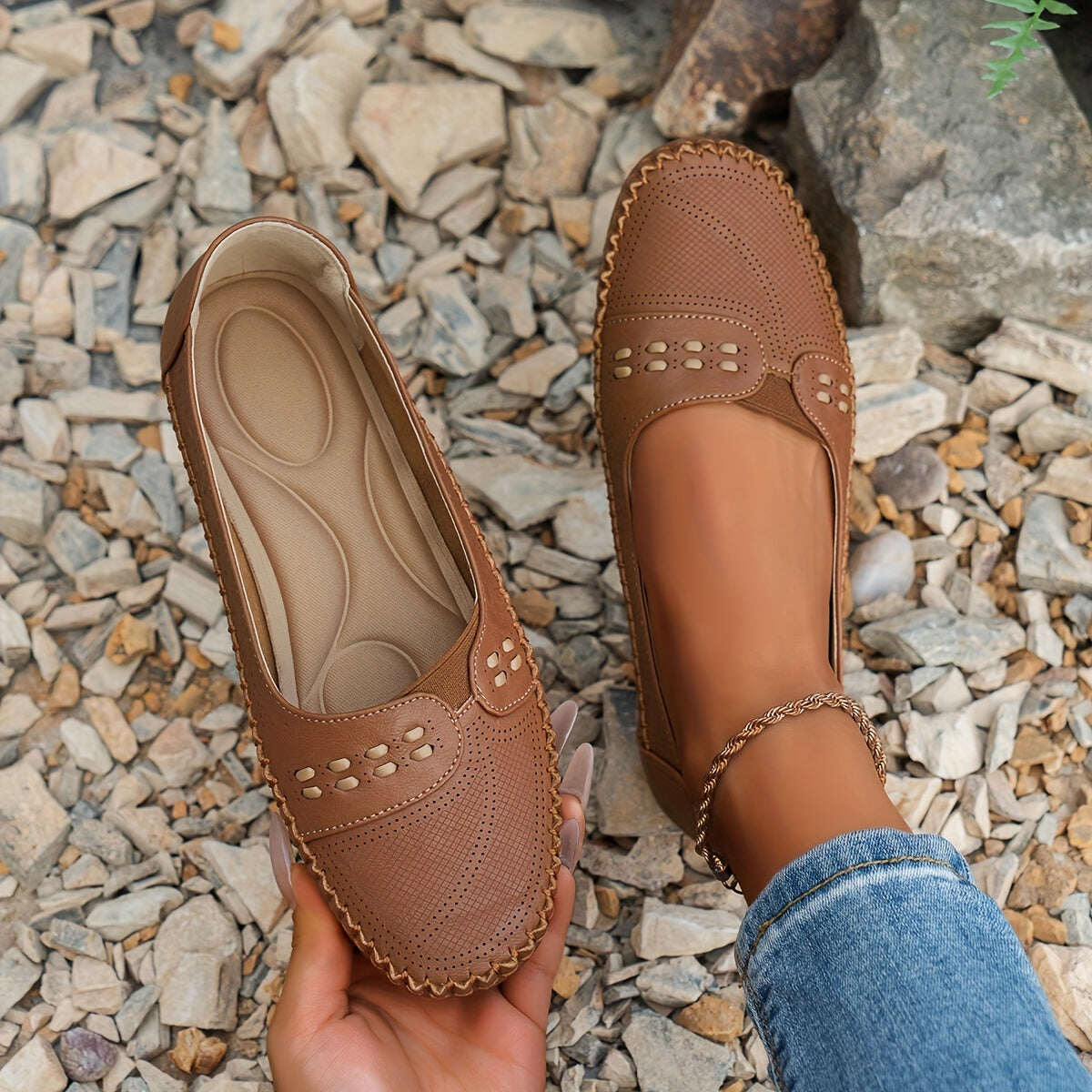 🔥 Dia Santo 50% de desconto 🔥 Sapatos ortopédicos baixos para mulheres, leves, antiderrapantes, respiráveis