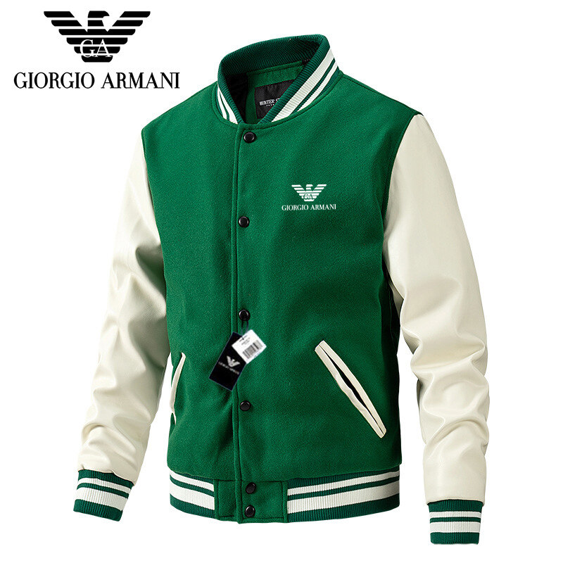 Nova jaqueta de primavera e outono com gola de beisebol